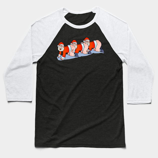 Human Christmas Santapede Baseball T-Shirt by royalsass